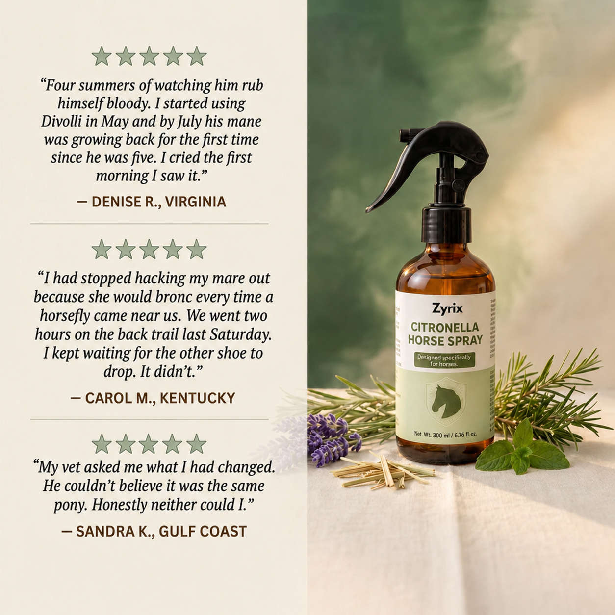 Zyrix Horse & Pony Bug Repellent Spray